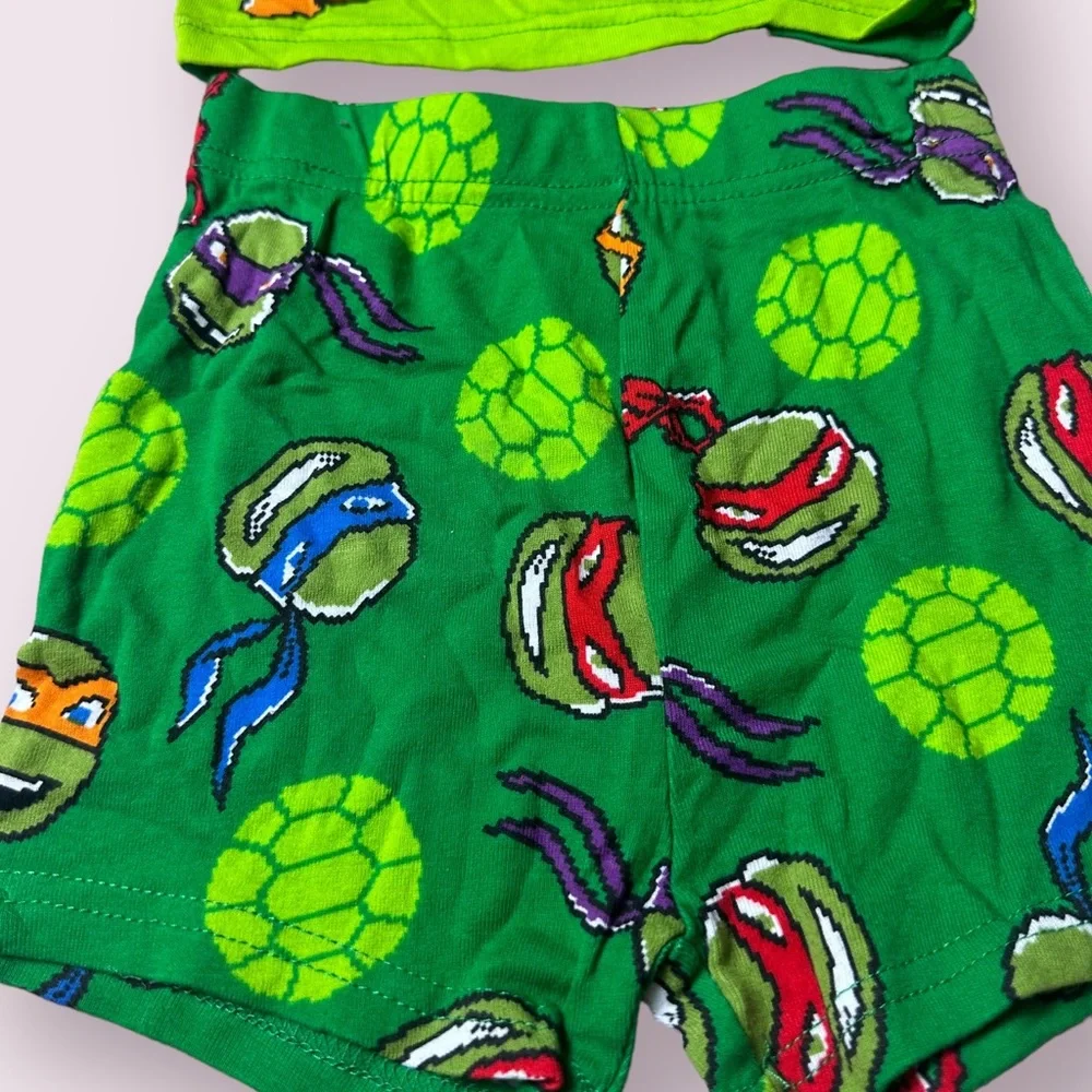 NWT Boys Nickelodeon Teenage Mutant Ninja Turtles Two Piece Shorts Tank Pajamas